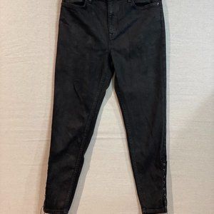 Ralph Lauren Black Label 5-Pocket Design Pant Womens10 Metallic Black